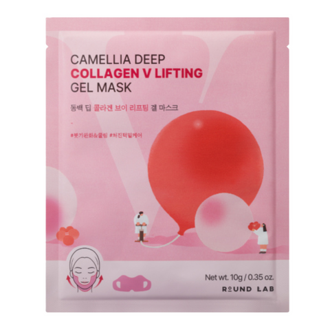 Гелева маска з колагеном ROUND LAB Camellia Deep Collagen Firming Gel Mask, 34 мл М193 фото
