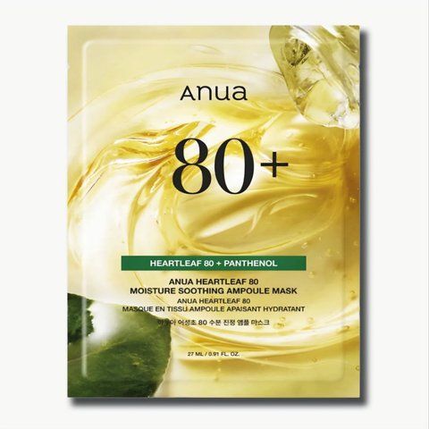 Заспокійлива тканинна маска для обличчя Anua Heartleaf 80 Moisture Soothing Ampoule Mask AN09 фото