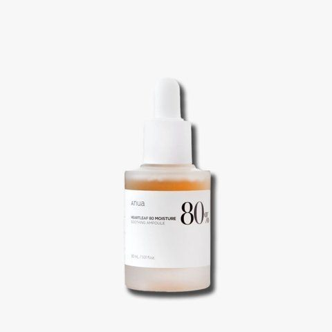 Заспокійлива ампула для обличчя з екстрактом хауютюнії ANUA Heartleaf 80% Moisture Soothing Ampoule AN52 фото