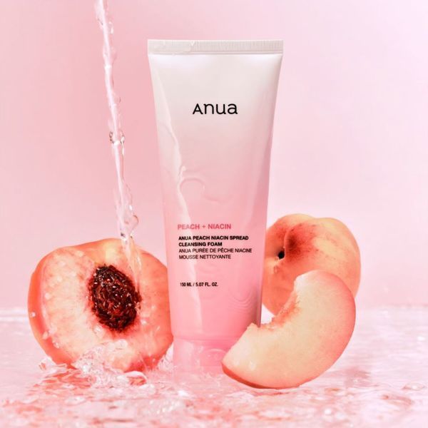 Очищувальна пінка з персиком та ніацинамідом ANUA Peach Niacin Spread Cleansing Foam 150ML AN02 фото