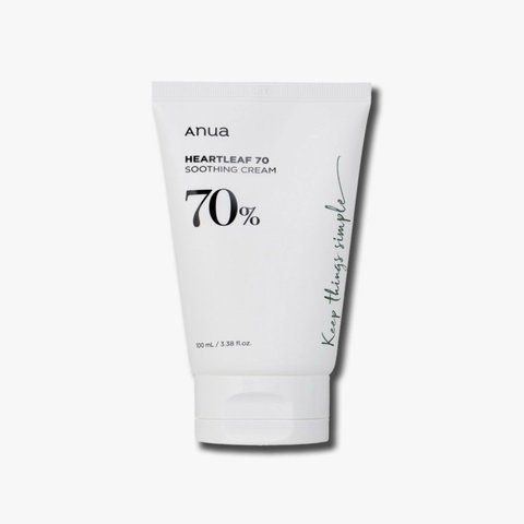 Пом&rsquo;якшувальний крем для обличчя з екстрактом хауттюйнії ANUA Heartleaf 70% Soothing Cream AN55 фото