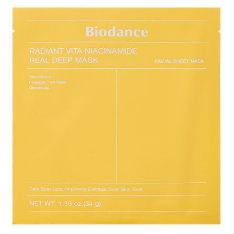 Освітлювальна гідрогелева маска для обличчя Biodance Radiant Vita Niacinamide Real Deep Mask, 1 шт BIO1 фото